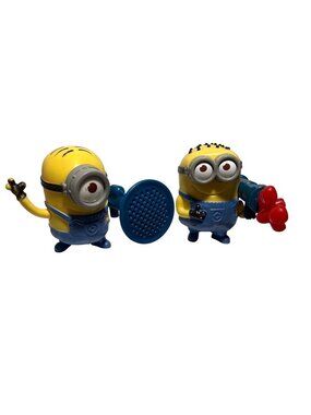 Despicable Me Minions 2013 McDonalds Toys Set Of 2 Phil Jelly Gun & Stuart